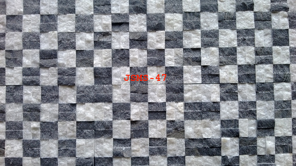 Popular New Design Natural Stone Mosaic Wall Tile Black and White Marble